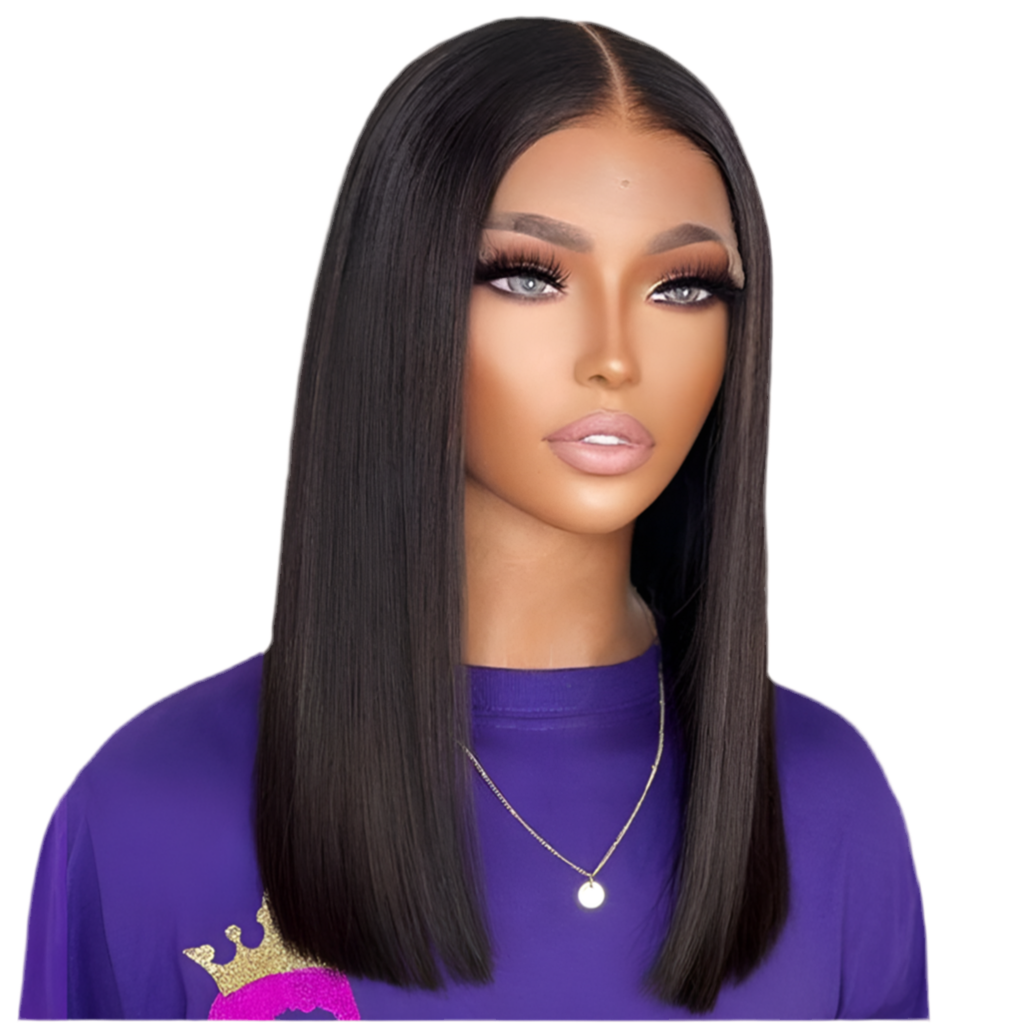 Double Drawn Bone Straight Human Hair Wigs